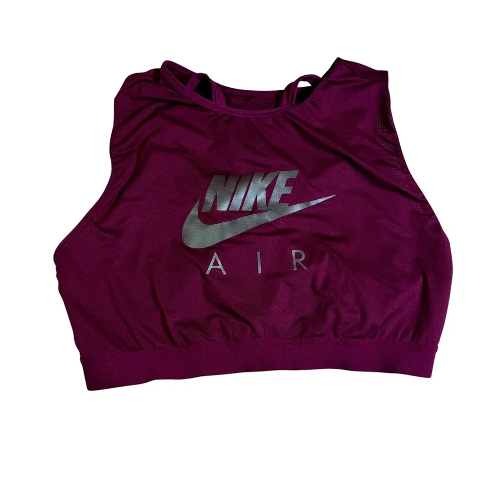 Nike Air Dri-FIT Sports Bra Womens Large Sangria Purple DM0643-610